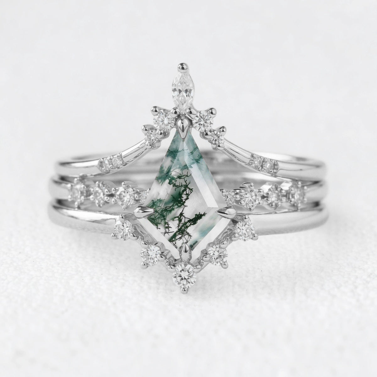 Genevieve’s Grace | Kite Moss Agate Vintage Bridal Trilogy