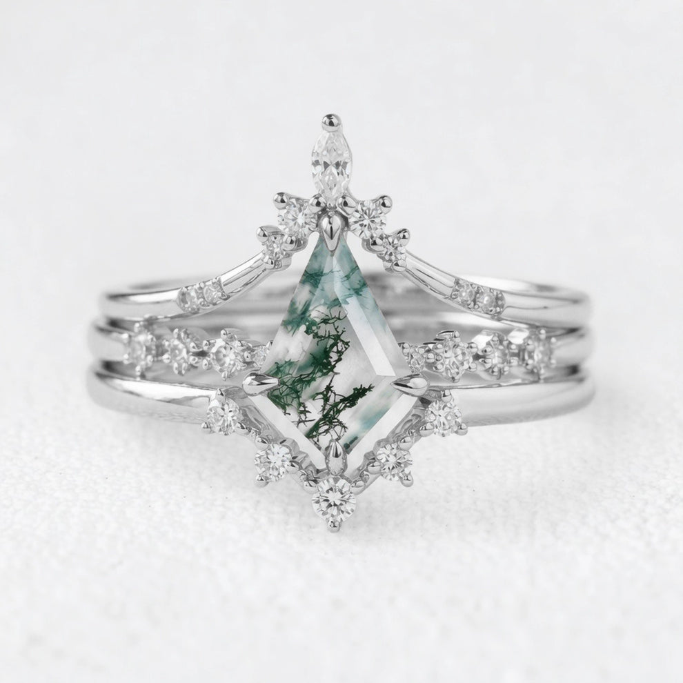 Genevieve’s Grace | Kite Moss Agate Vintage Bridal Trilogy