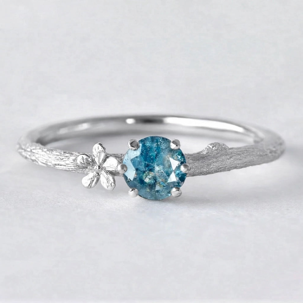 Jasmine Twilight | Blue Diamond Engagement Ring.