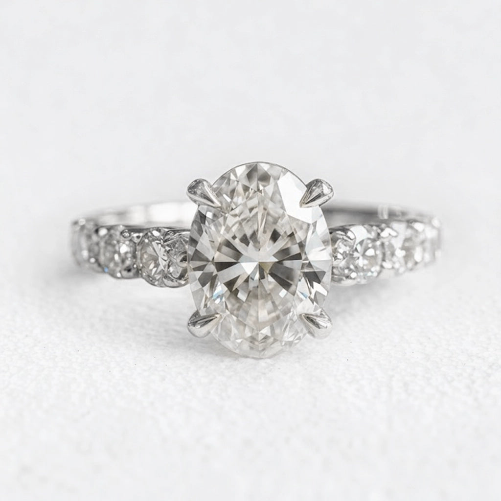 Astra’s Promise | 3CT Oval Diamond Solitaire Ring.
