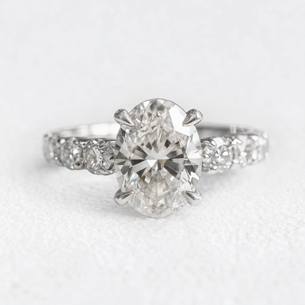 Astra’s Promise | 3CT Oval Diamond Solitaire Ring.