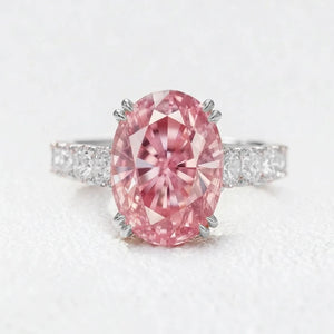 Isabella’s Rosarium | 3CT Oval-Cut Pink Sapphire Vintage Engagement Ring