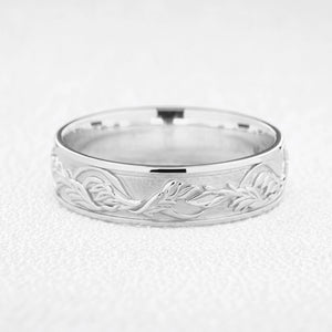 Augustus’ Triumph | 6MM Engraved Laurel Men’s Band