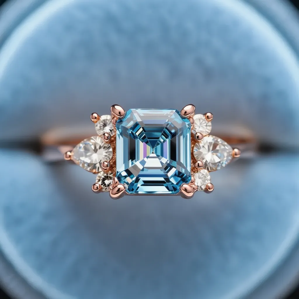 The Blue Quarter | Valencia‘s Asscher Cut Ring.