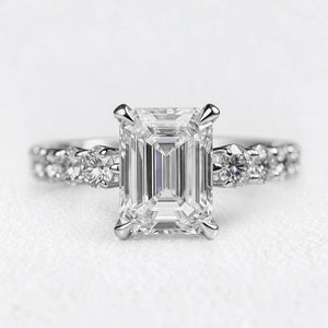 Audrey’s Epoch | 2CT Emerald Cut Diamond Solitaire Engagement Ring
