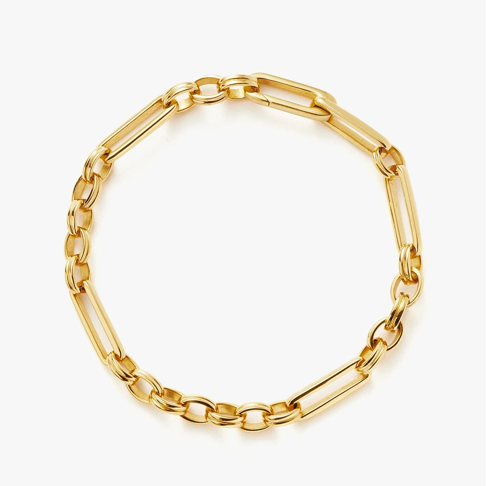 18K Gold Vermeil Axiom Chain Bracelet.