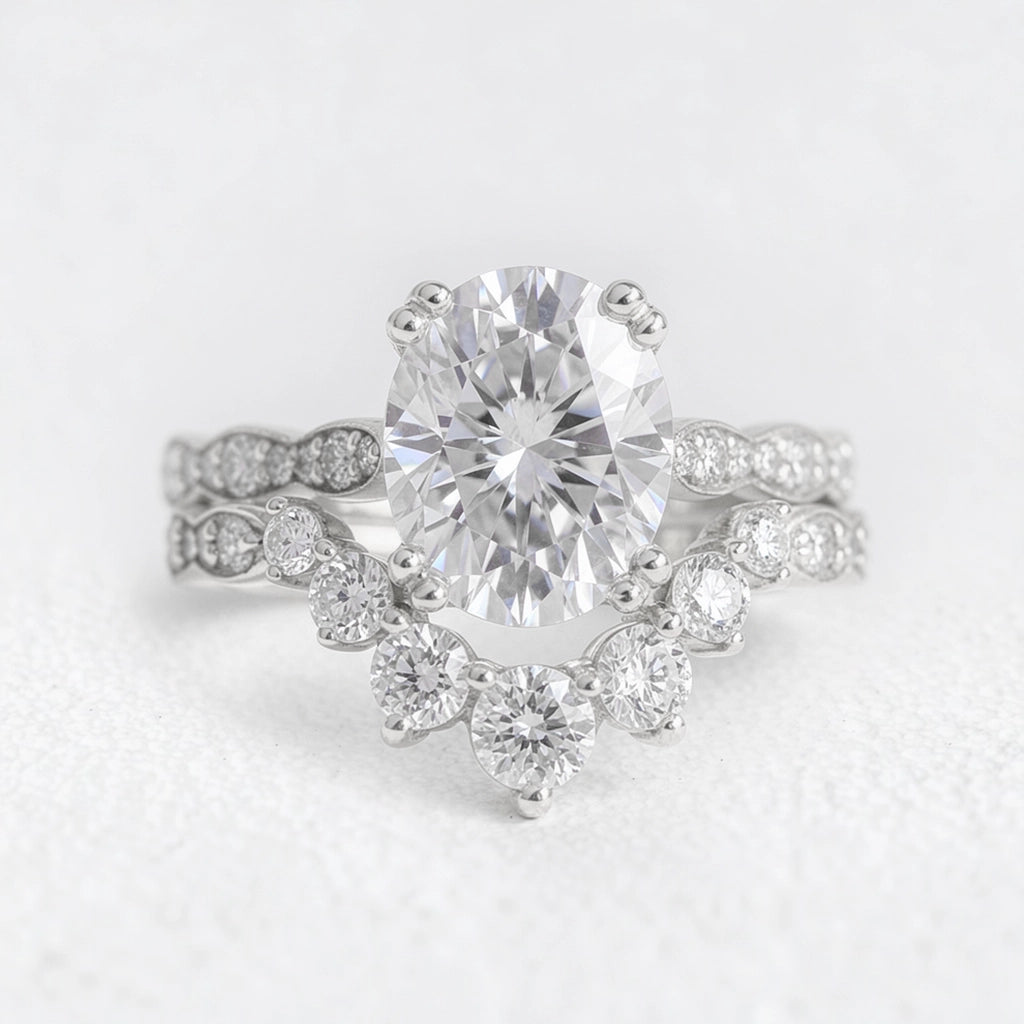 Grace’s Arc | Classic Oval Diamond Bridal Set 2pcs.
