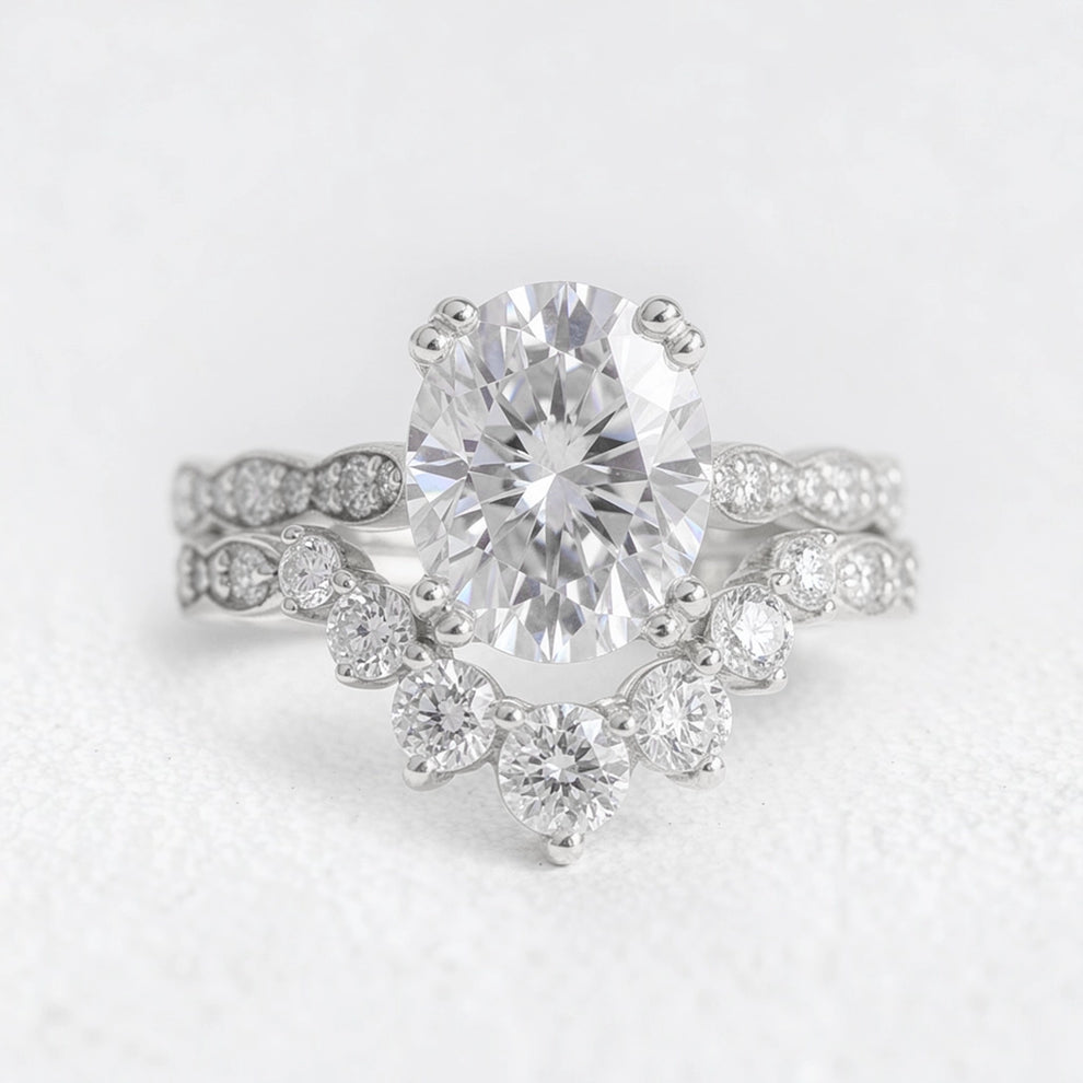 Grace’s Arc | Classic Oval Diamond Bridal Set 2pcs.