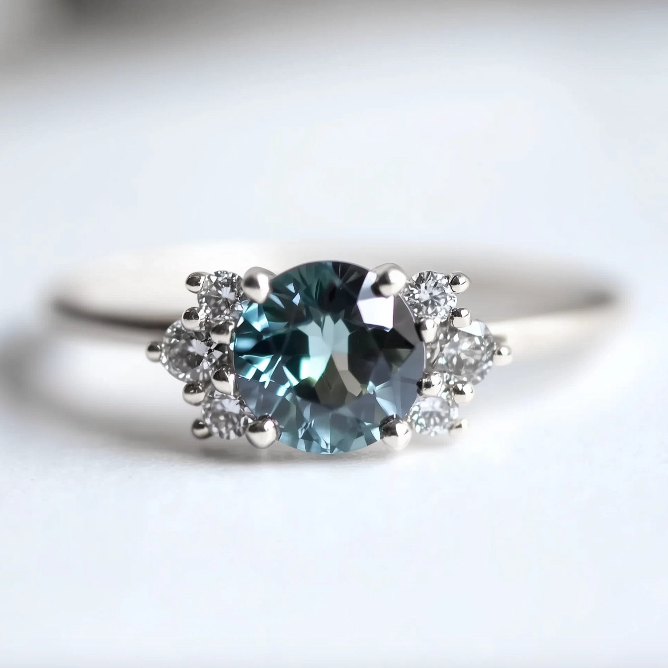 Sofia’s Glow | Blue Sapphire Engagement Ring.