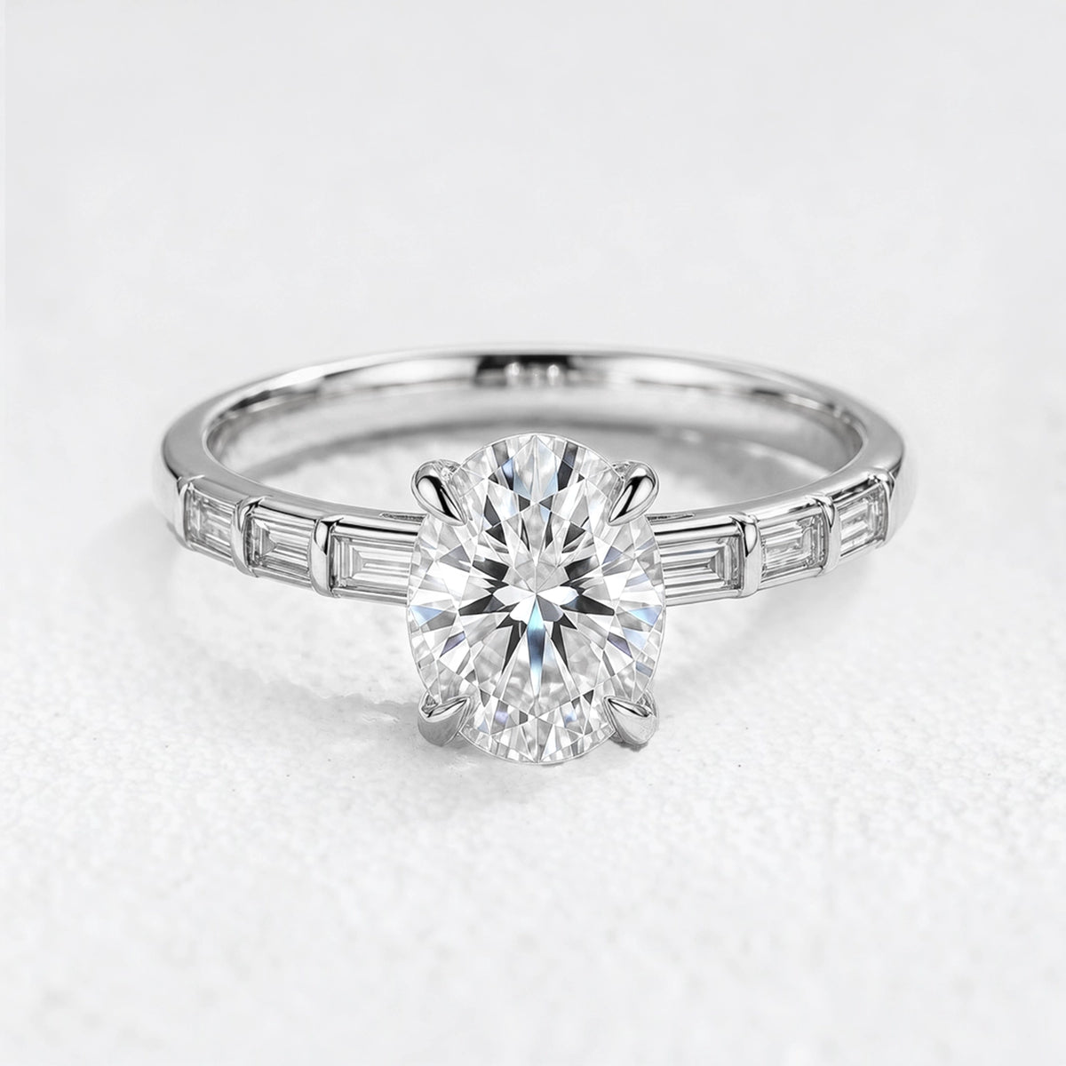 Lumiera’s Prism | 2CT Oval Diamond Solitaire Engagement Ring