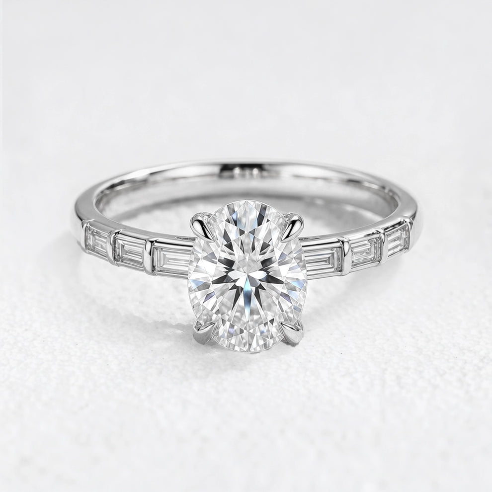 Lumiera’s Prism | 2CT Oval Diamond Solitaire Engagement Ring