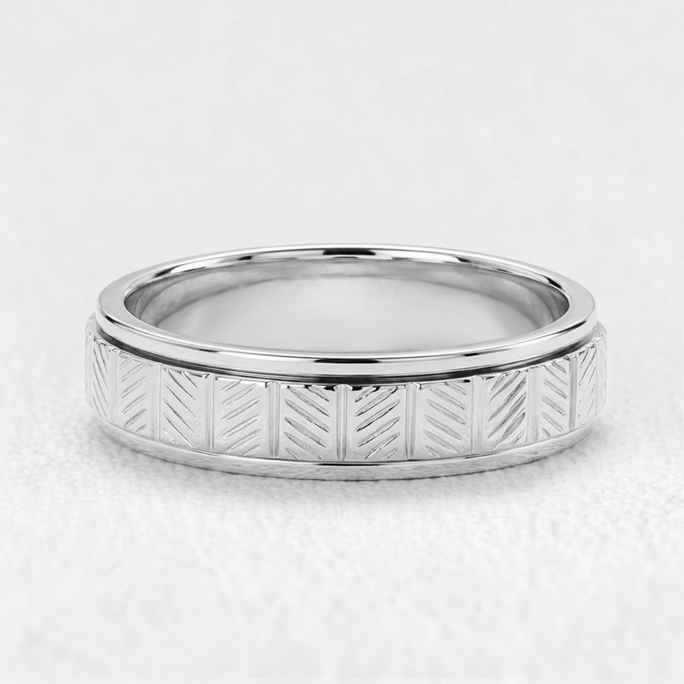 Orion's Forge | Herringbone Textured Men's Band