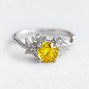 The Winding Vine | Nature-Inspired Yellow Sapphire Engagement Ring.