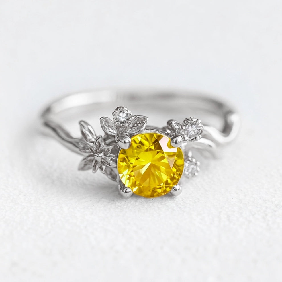 The Winding Vine | Nature-Inspired Yellow Sapphire Engagement Ring.
