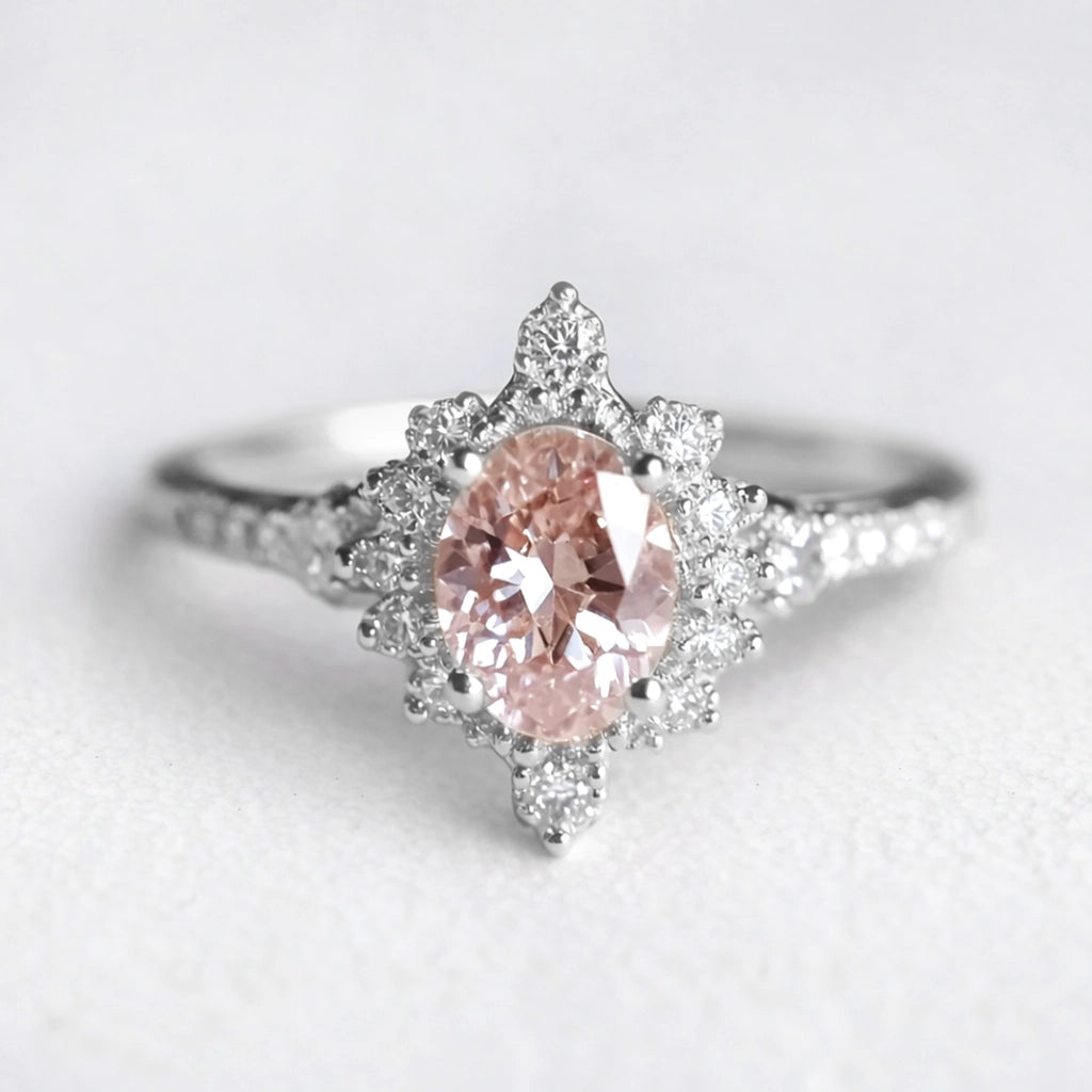 Lily’s Mist | Rose Quartz Engagement Ring.