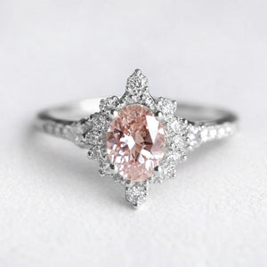 Lily’s Mist | Rose Quartz Engagement Ring.