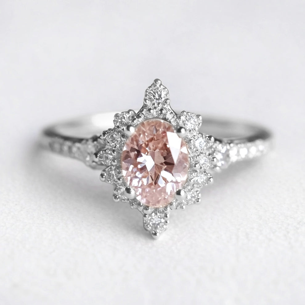 Lily’s Mist | Rose Quartz Engagement Ring.
