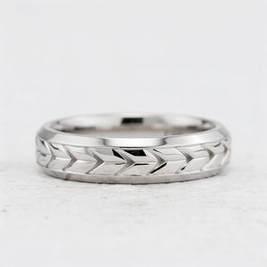 Wheat Circle | Polished Men’s Wedding Band.