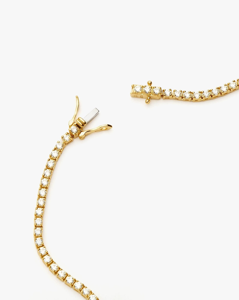 18K Gold Vermeil Classic Tennis Necklace.