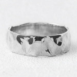 Titan Flow | Wide Liquid Gold Men’s Wedding Band.