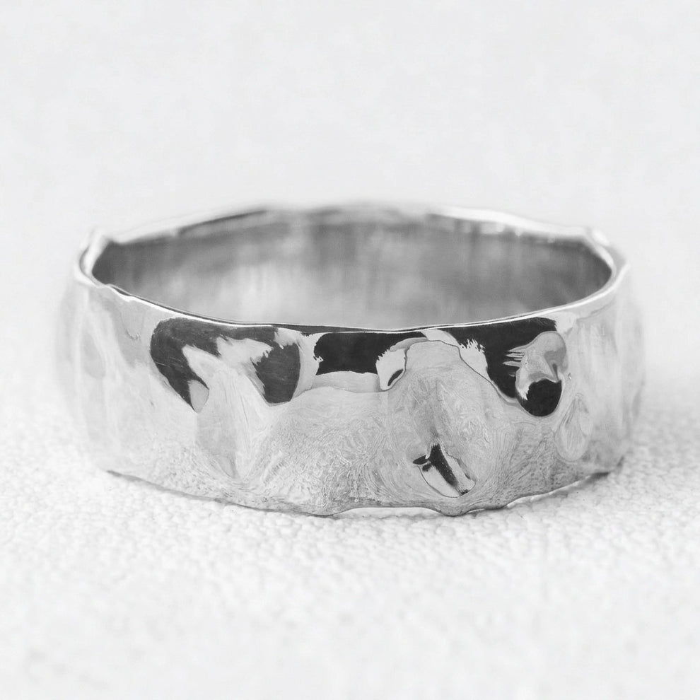 Titan Flow | Wide Liquid Gold Men’s Wedding Band.