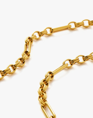 18K Gold Vermeil Axiom Chain Necklace.