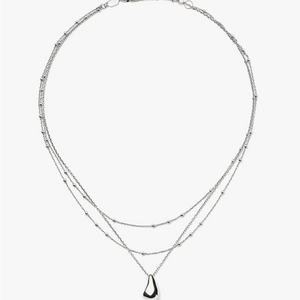 Savi Droplet Pendant & Double Necklace Set | Sterling Silver.