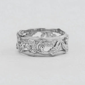 The Airy Grove | An Openwork Wide Band of Oak & Acorn.