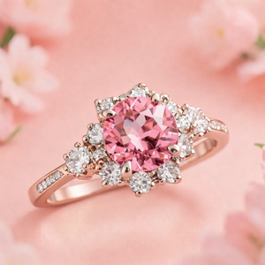 Marina‘s Cove | Brilliant Pink Halo Ring.