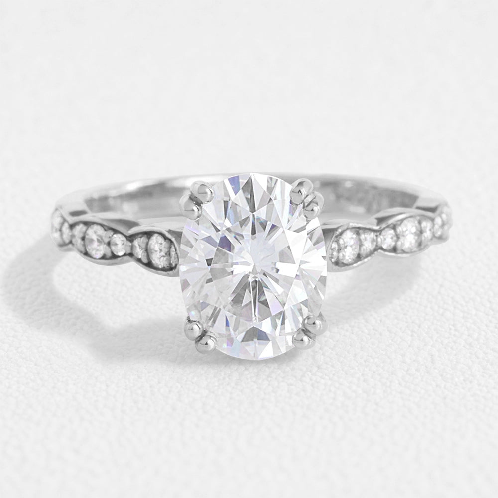 Grace’s Scallop | 2.2CT Oval Diamond Solitaire Engagement Ring.