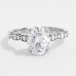 Grace’s Scallop | 2.2CT Oval Diamond Solitaire Engagement Ring.
