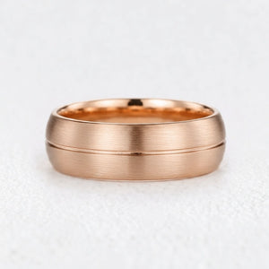 Atlas Vaulted | Architectural Brushed Men's Wedding Band.