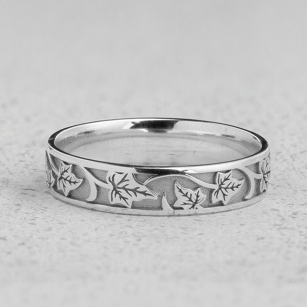 Sylvie’s Wedding Pair | His Ivy Band & Her Diamond Ring.