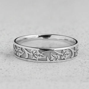 Sylvie’s Wedding Pair | His Ivy Band & Her Diamond Ring.