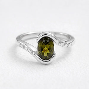 Mirabelle’s Grace | Oval Cut Vintage Emerald Engagement Ring.