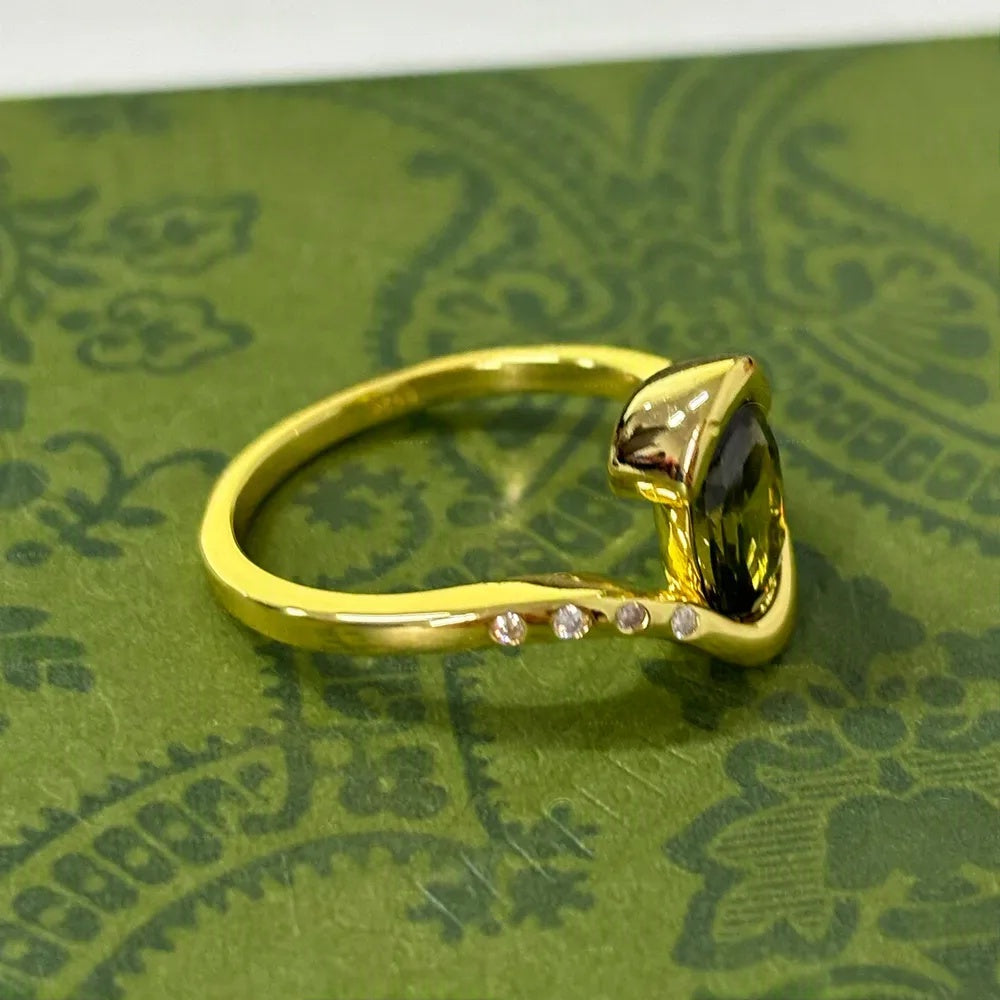 4CT Oval Cut Vintage Style Green Gemstone Ring