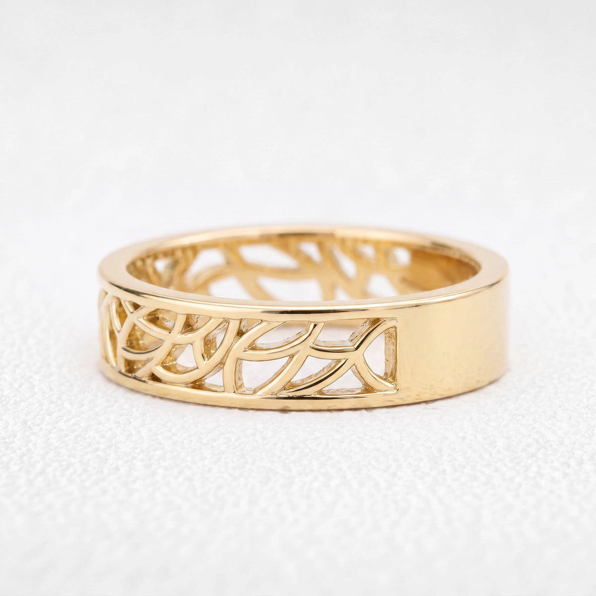 Ariel’s Vault | Unisex Interwoven Arch Wide Band
