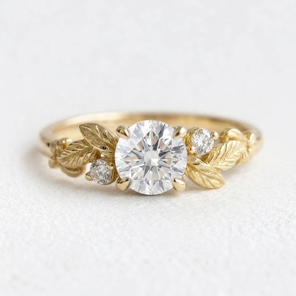 Flora’s Vine | Salt and Pepper Diamond Engagement Ring.