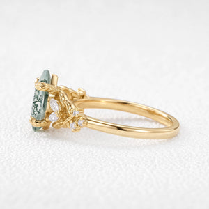 Marguerite’s Garland | Kite Moss Agate Engagement Ring