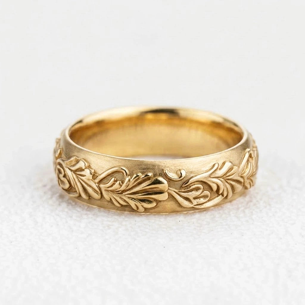 Arthur’s Oak | Timeless Noble Wedding Band.