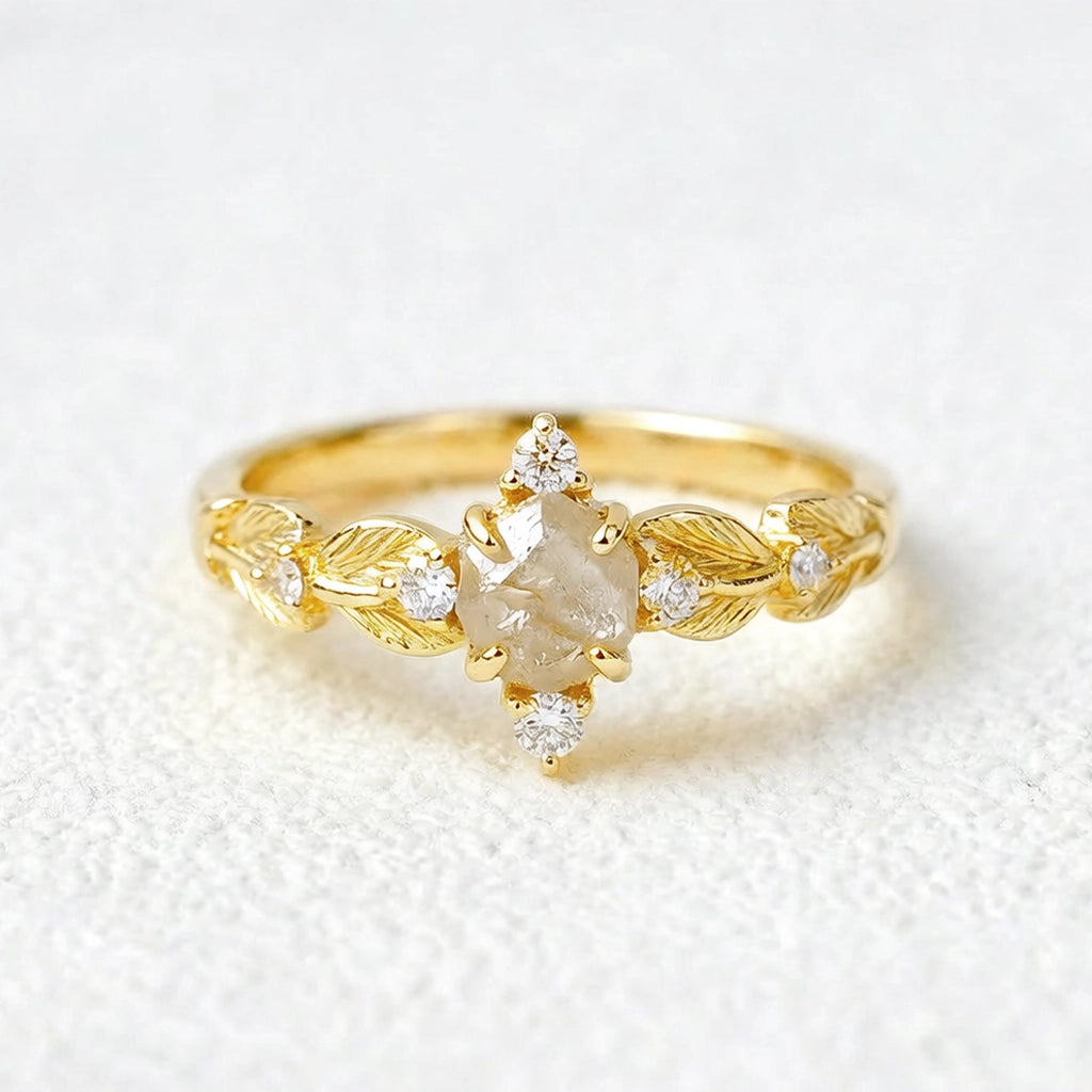Wild Vine | Uncut Raw Diamond Engagement Ring.