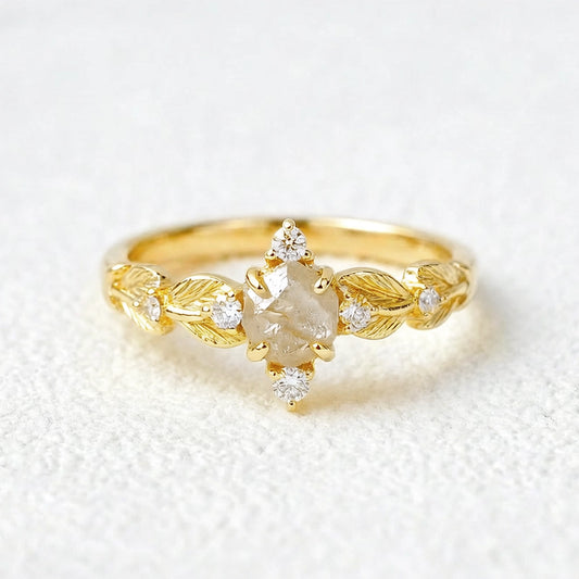 Wild Vine | Uncut Raw Diamond Engagement Ring.
