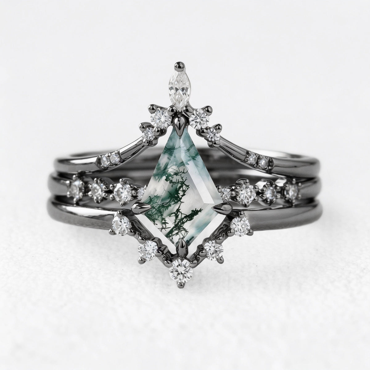 Genevieve’s Grace | Kite Moss Agate Vintage Bridal Trilogy