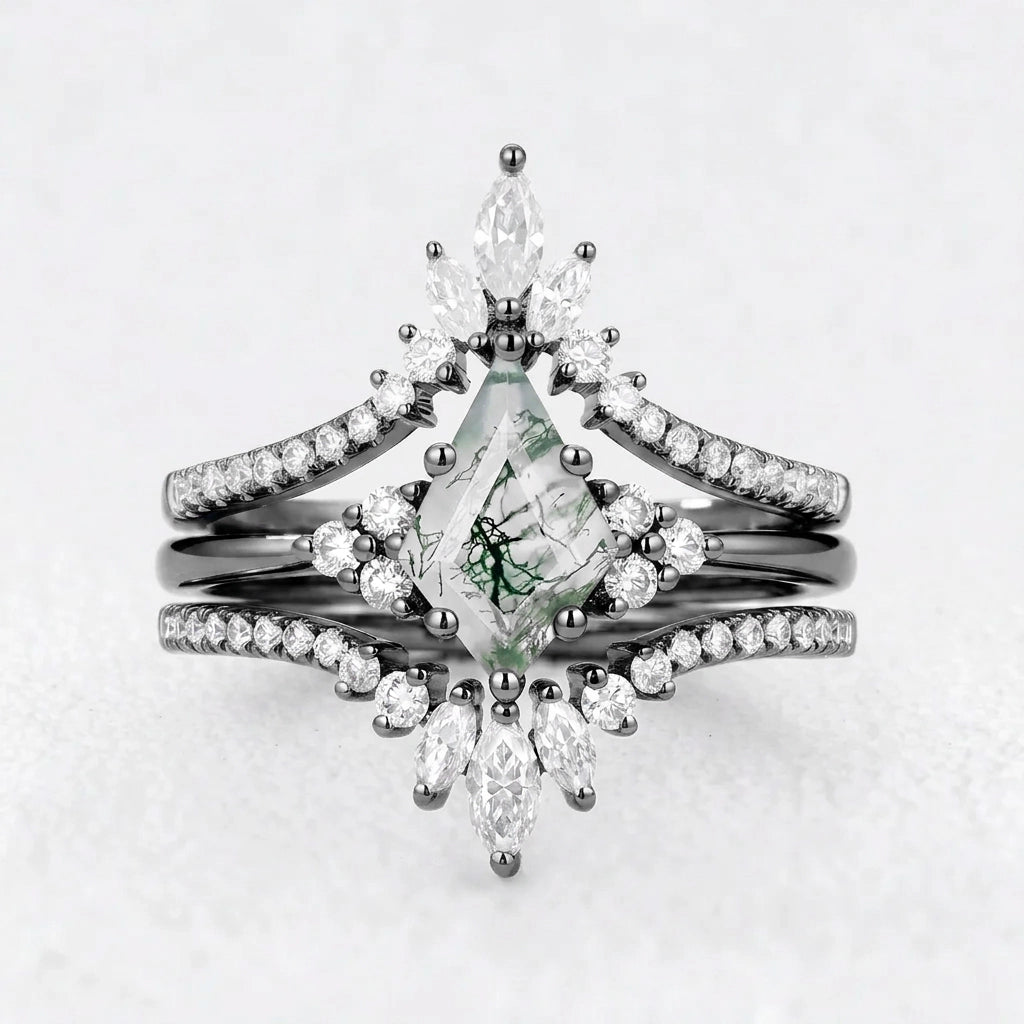 Victoria’s Crown | Kite Moss Agate Chevron Trilogy