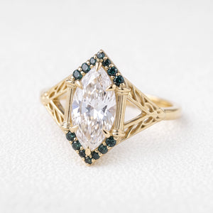 Ariadne’s Labyrinth | 2CT Marquise Diamond Ajouré Engagement Ring