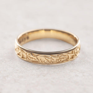 The Loyal Ivy | Hand-Carved Wedding Band.