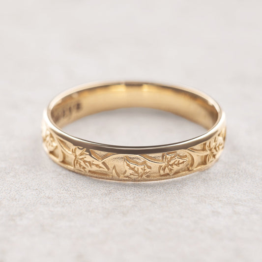 The Loyal Ivy | Hand-Carved Wedding Band