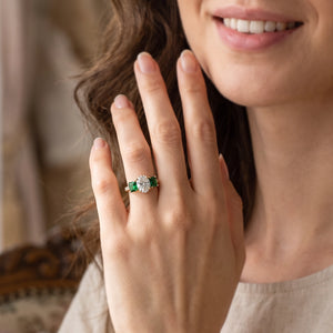 Audrey's Prism | 2CT Oval Moissanite Engagement Ring