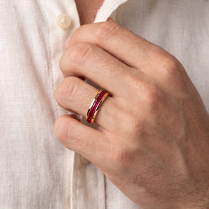 Odysseus’s Beacon | Half-Eternity Baguette Ruby Men’s Band