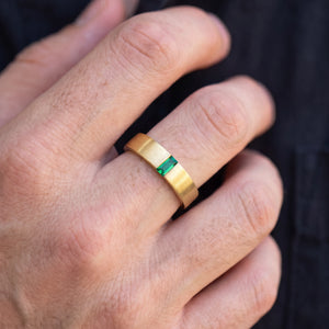 Marcus‘s Keystone | Brushed Emerald Men’s Band